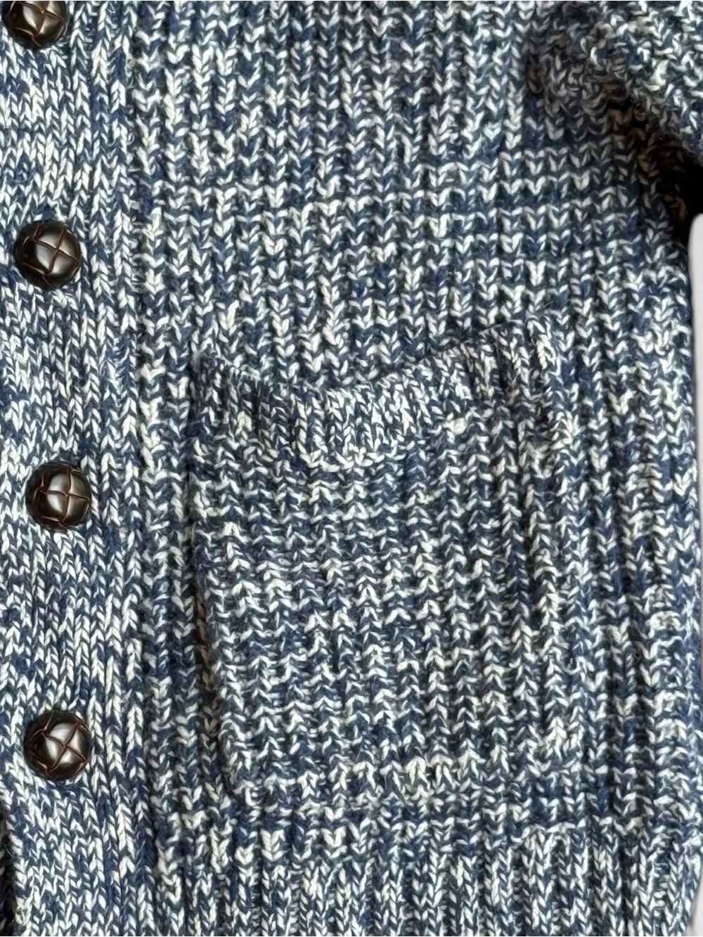 Baby Gap Boys Marled Blue Knit Shawl Collar Cardigan Size 4T